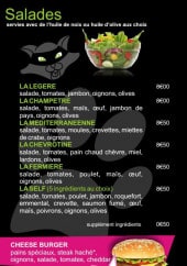 Menu Ô Cat allant - Les salades, burgers,...