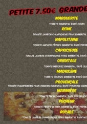 Menu Pizza le Ventrayou - pizzas classique