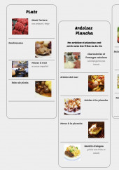Menu Les Glycines - Les plats, salades, ...