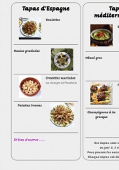 Menu Les Glycines - Les tapas