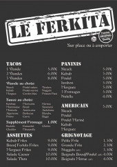 Menu Le Ferkita - La carte