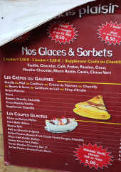 Menu La Fermette - La carte