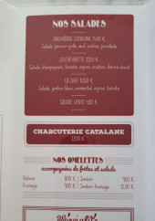 Menu Le Central - Les salades, omelettes, ...