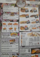 Menu Les delices - Les burgers, tacos et salades,...