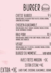 Menu California Street Food - Les burgers
