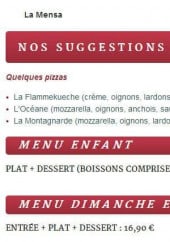 Menu La Mensa - Les suggestions du chef et menu enfant