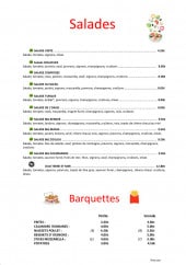 Menu L'Oasis - Salades