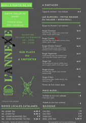 Menu L'Annexe - La carte