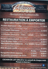 Menu La Rôtisserie Des Albères - la restauration à emporter