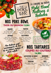 Menu 100% Vitamines - poke bowl et tartares