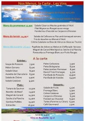 Menu Aux Deux Setois - Les menus et vins 