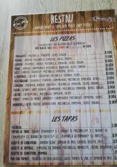 Menu Chez Ailly - les pizzas et tapas