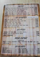Menu Chez Ailly - Les salades et plats,...