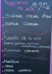 Menu Kosmo' Beach - Le suggestion du jour