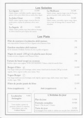 Menu La Table D'Alex - La carte