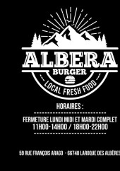 Menu Albera Burger - Carte et menu Albera Burger   Laroque-des-Albères