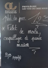 Menu Le maillol café - Exemple de menu