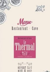 Menu Le Thermal - Carte et menu Le Thermal Vernet les Bains
