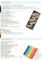 Menu Mailuk - Les entrées et desserts