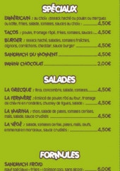 Menu O Pouce - Les salades, spéciaux et formules