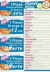 Menu Planet Lunch - Les pizzas