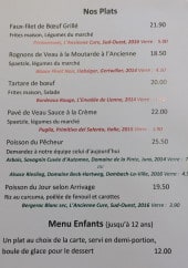 Menu A La Vignette - Plats et menu enfant 