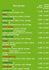 Menu M Pizza - Les pizzas: margarita, reine ...