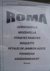 Menu Franck Pizza - Pizza  roma