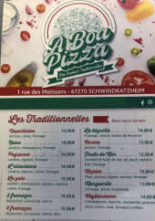 Menu A Boa Pizza - Les traditionnelles