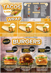 Menu Chicken Food - Tacos personnalisé, wraps, ...