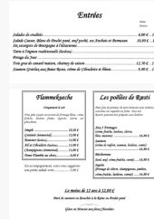 Menu Le Diable Au Thym - Les entrées, flammekueche et poêlées de  roesti