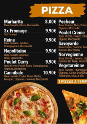 Menu O'Tasty - Les pizzas