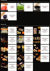 Menu Sensaei - Les condiments et plateaux