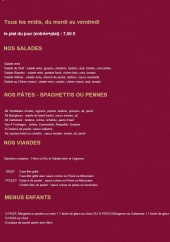 Menu Saveurs de l'inde - Salades, pates, viandes et menu enfant