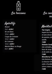 Menu Moon - Les apéritifs et mocktails