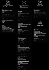 Menu Moon - Les entrées, burgers et menu kids,..