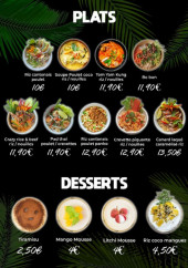 Menu MyThai By Crazy - Les plats et desserts