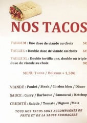 Menu O'délices - Les tacos et les menus tacos