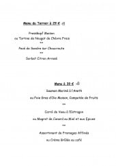 Menu Domaine le Moulin - Les menus