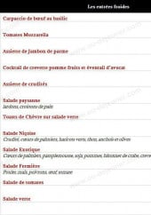 Menu Chez Michel - Les entrées froides