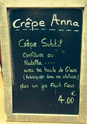 Menu Anna'Crok - La crêpe