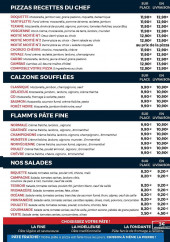 Menu Go Pizza - Les pizzas suite, calzones et salades