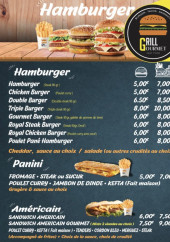 Menu Grill Gourmet - Les burgers, paninis et américains