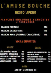 Menu L' Amuse Bouche - Les planches et vins