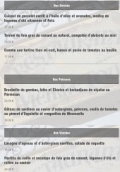 Menu La Vieille Tour - Les entrées, les poissons ...