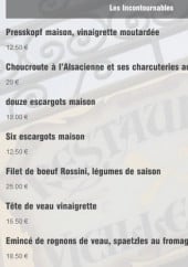 Menu La Vieille Tour - Les incontournables