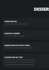 Menu Le Schatzy - Les desserts 