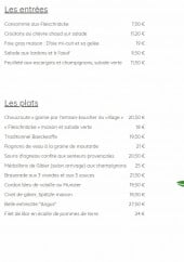 Menu Kleiber - Les entrées et plats