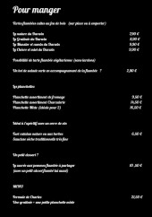 Menu Le Darwin - Les tartes flambées, planchettes, apéros...