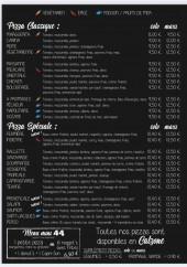 Menu Pizza le 44 - Les pizzas